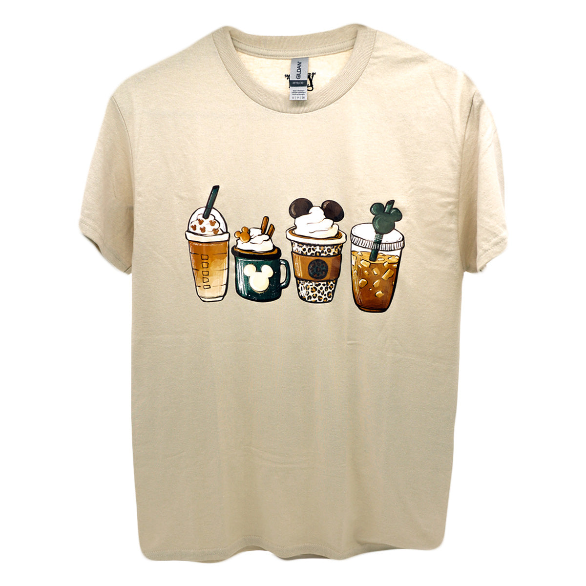 Mouse Ears & Coffee - Locally Pressed Dryblend T-Shirt