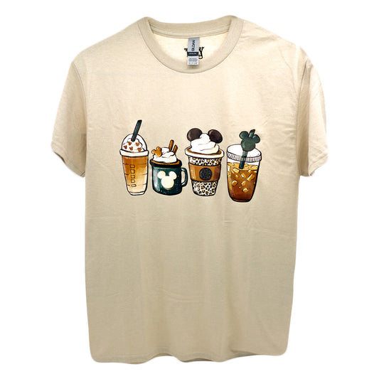 Mouse Ears & Coffee - Locally Pressed Dryblend T-Shirt