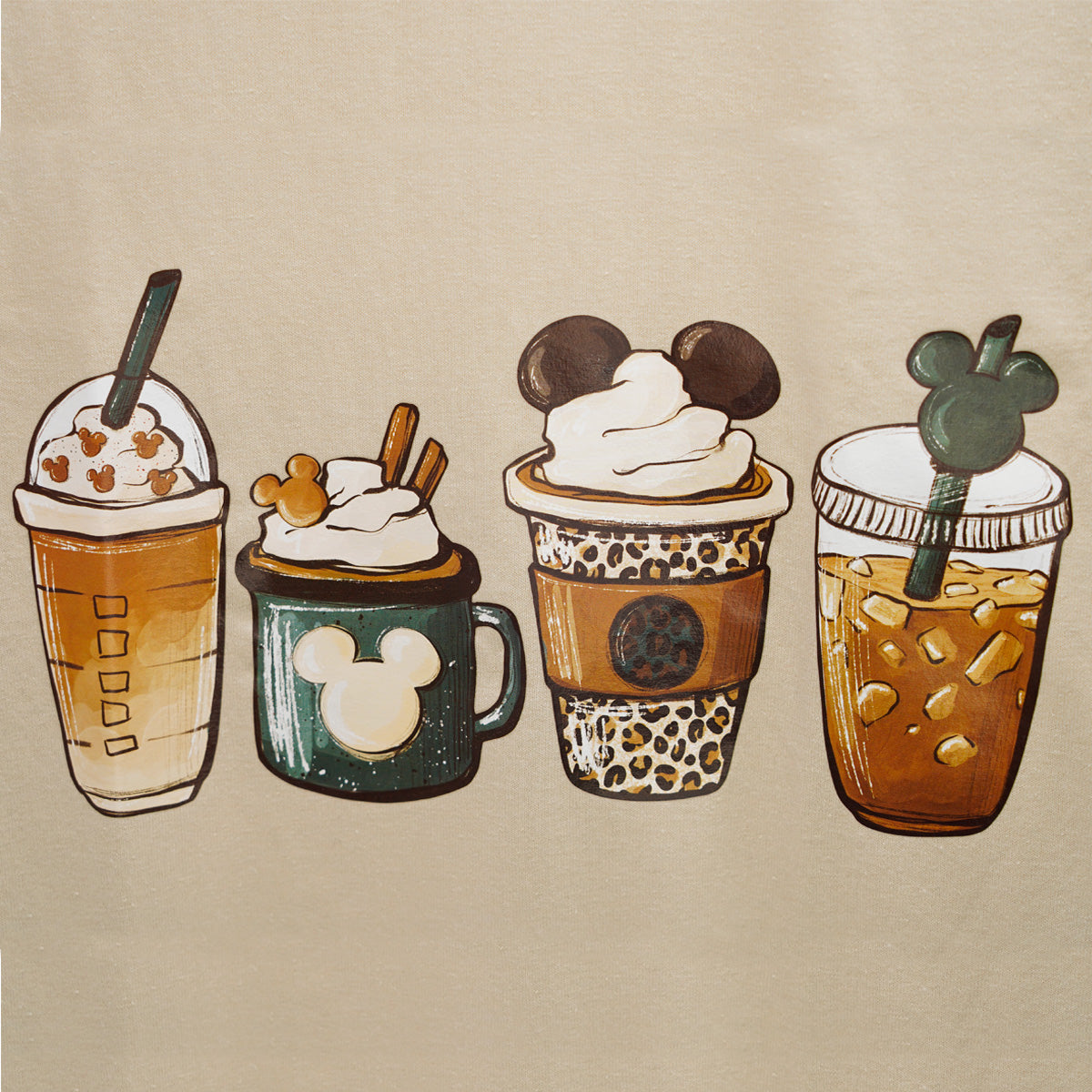 Mouse Ears & Coffee - Locally Pressed Dryblend T-Shirt