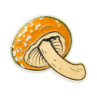Native Hawaiian Mushroom Māmalu Gold Enamel Pin
