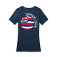 Support Local Combed Ring Spun Cotton Women's T-Shirt - Navy