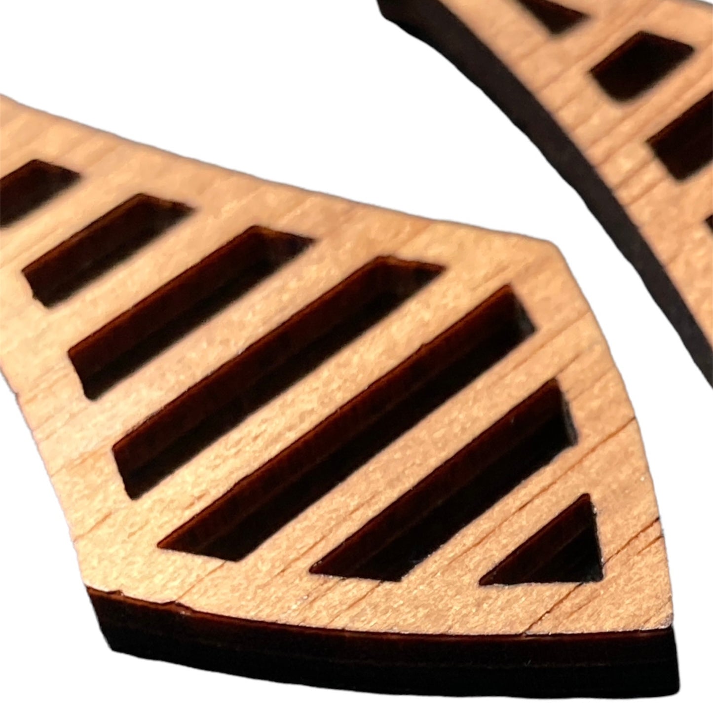 Koa Wood Double Helix Earrings