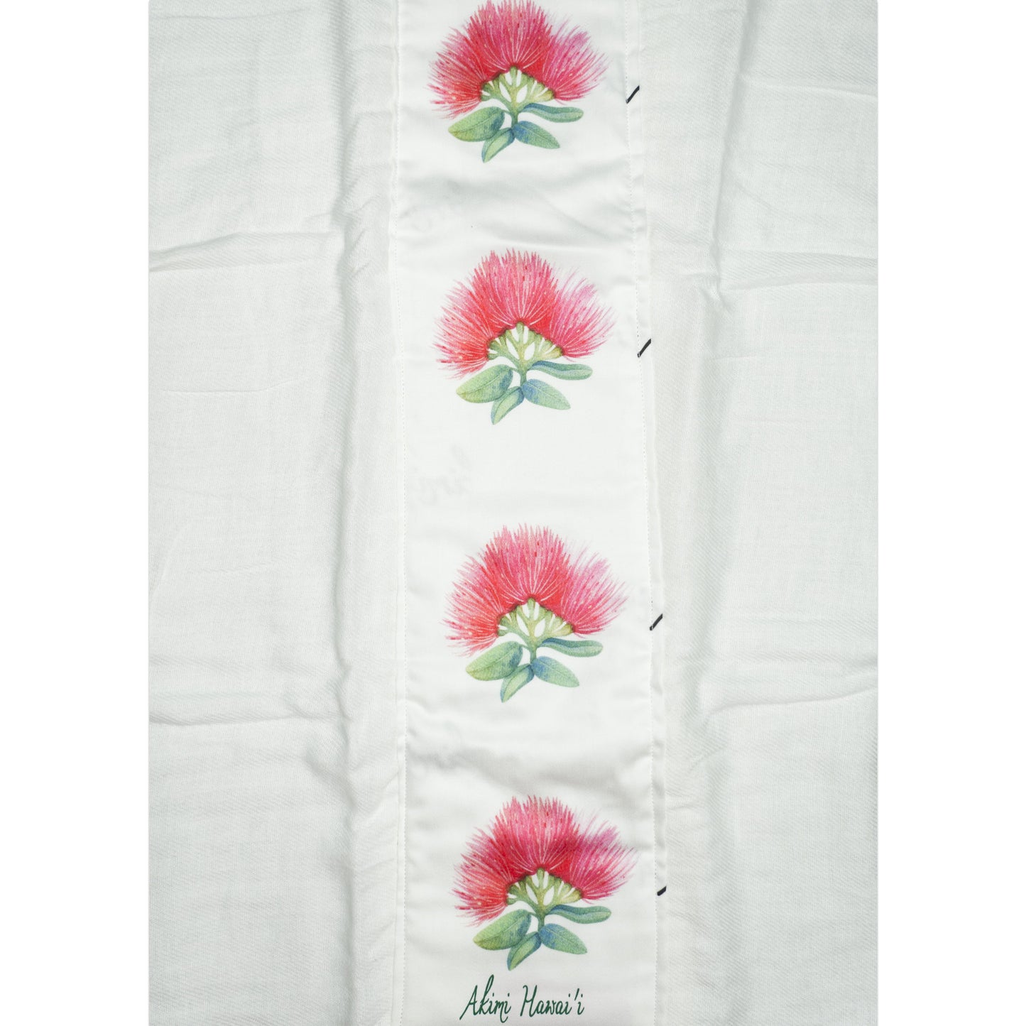 Organic Cotton Gauze ʻŌhiʻa Lehua Handmade Burp Cloth