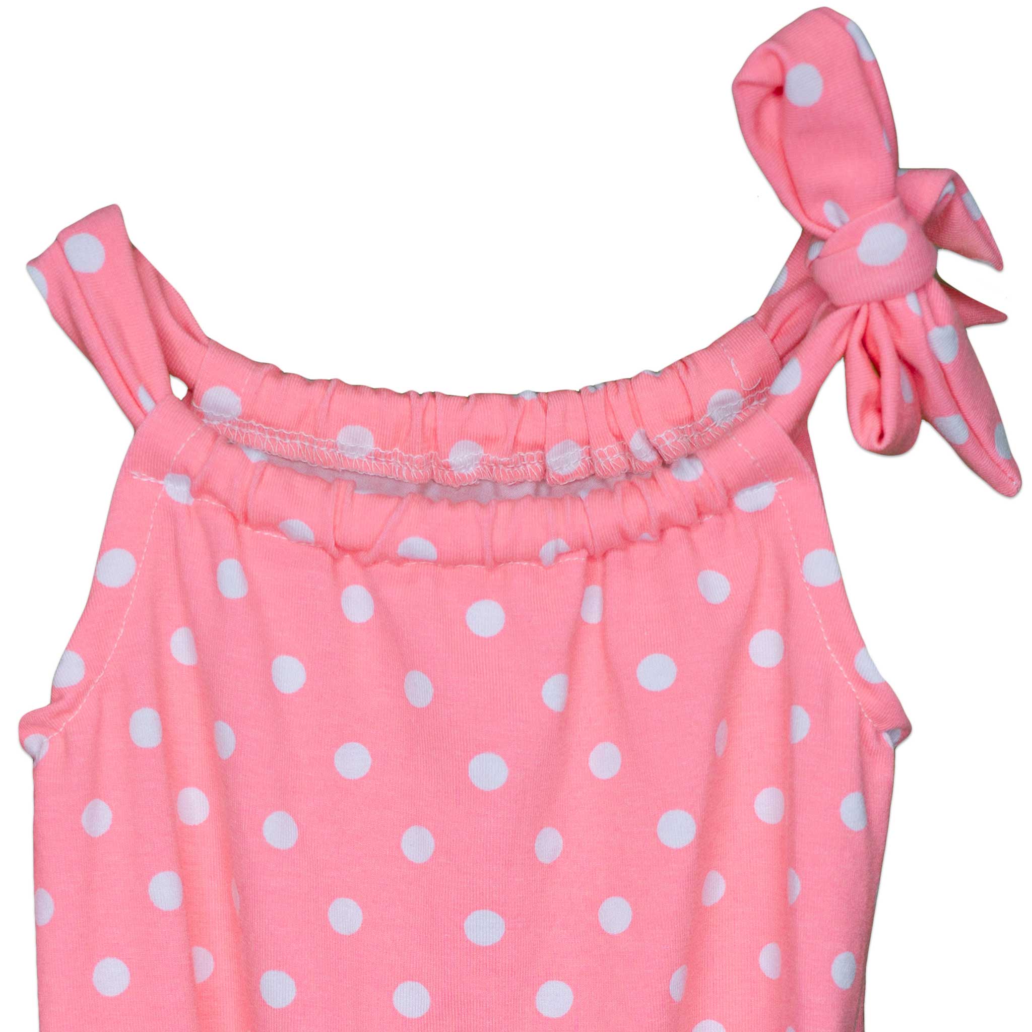 Pink Polka Dot Handmade Jersey Knit Romper & Headband - Toddler