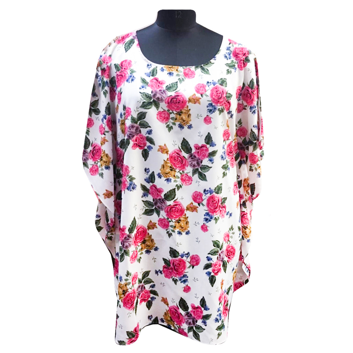 Floral Print Poncho Mini Dress