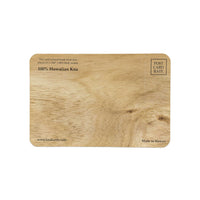 Koa Wood Veneer Handmade Postcard - Plumeria