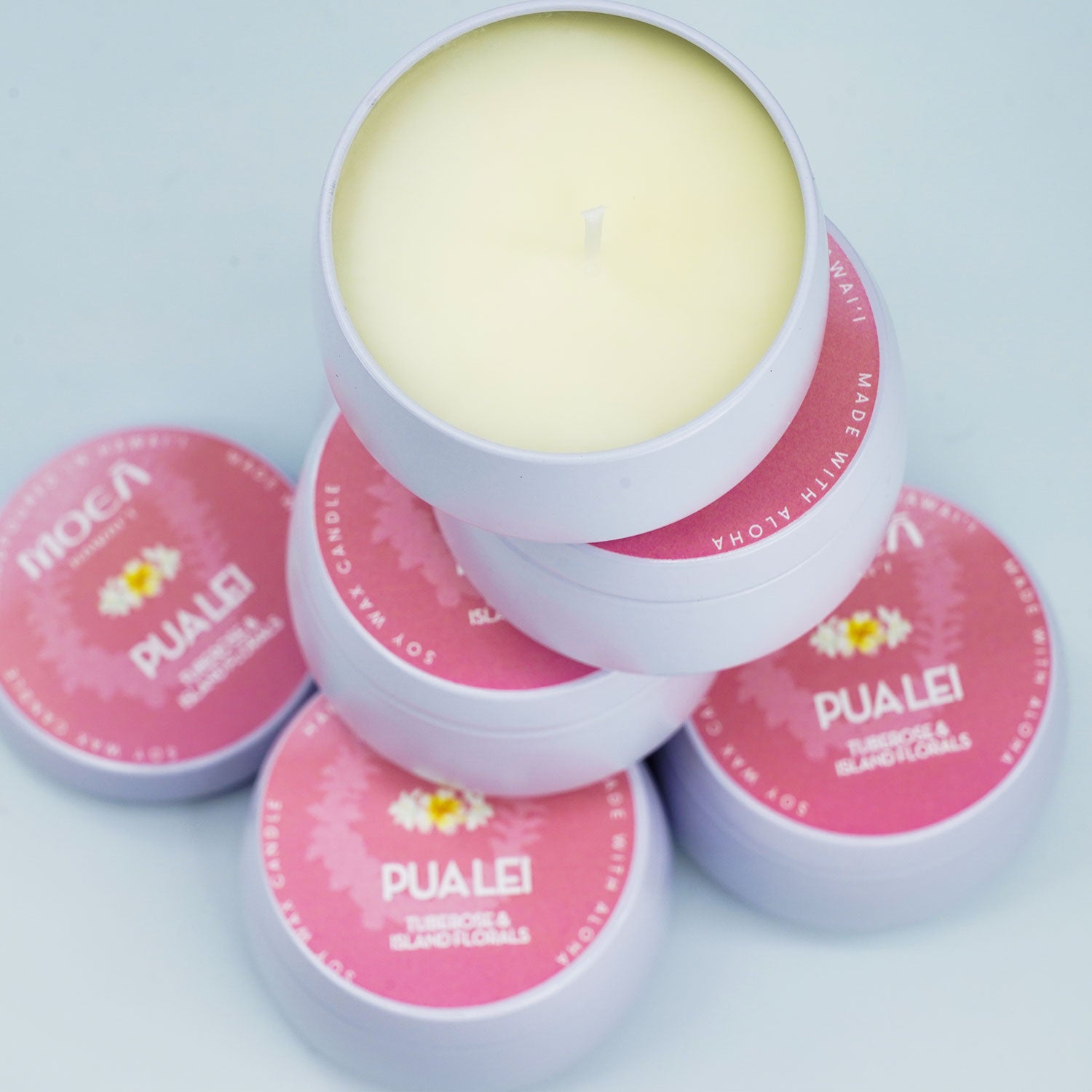 Handpoured Soy Wax Candle - Pua Lei Tuberose 4oz