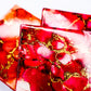 Hand-Painted Original Art Glossy Ceramic Coaster Set "Azalea"