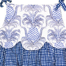 Pineapple & Blue Plaid Scalloped Handmade Slip-On Dress