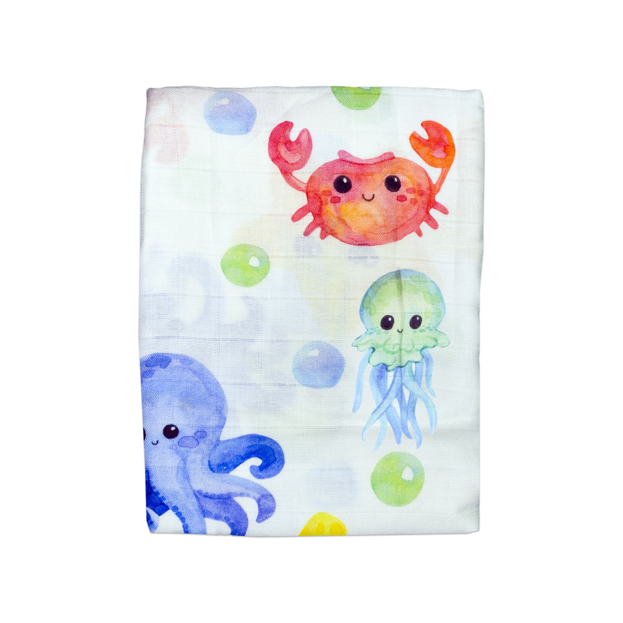 Bamboo Organic Cotton Sea Friends 47" Swaddling Blanket