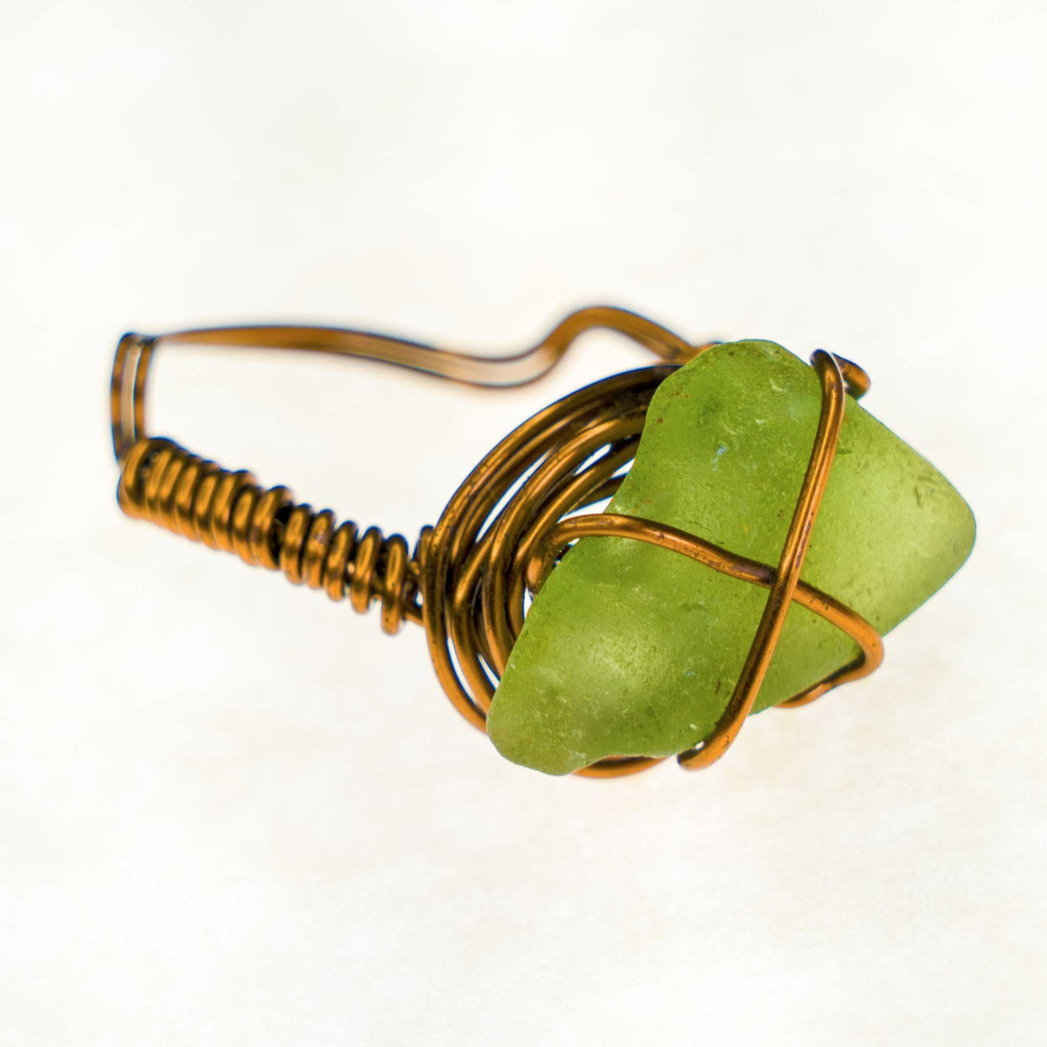 Sea Glass Wire Ring