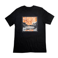 Song of Wailuku Cotton T-Shirt - Black & Orange