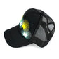 Kūlia Summer Vibes Black Trucker Hat - Yellow & Mint Green
