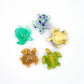 Mini Polished Glittered Honu Turtle Handmade Resin Fridge Magnets