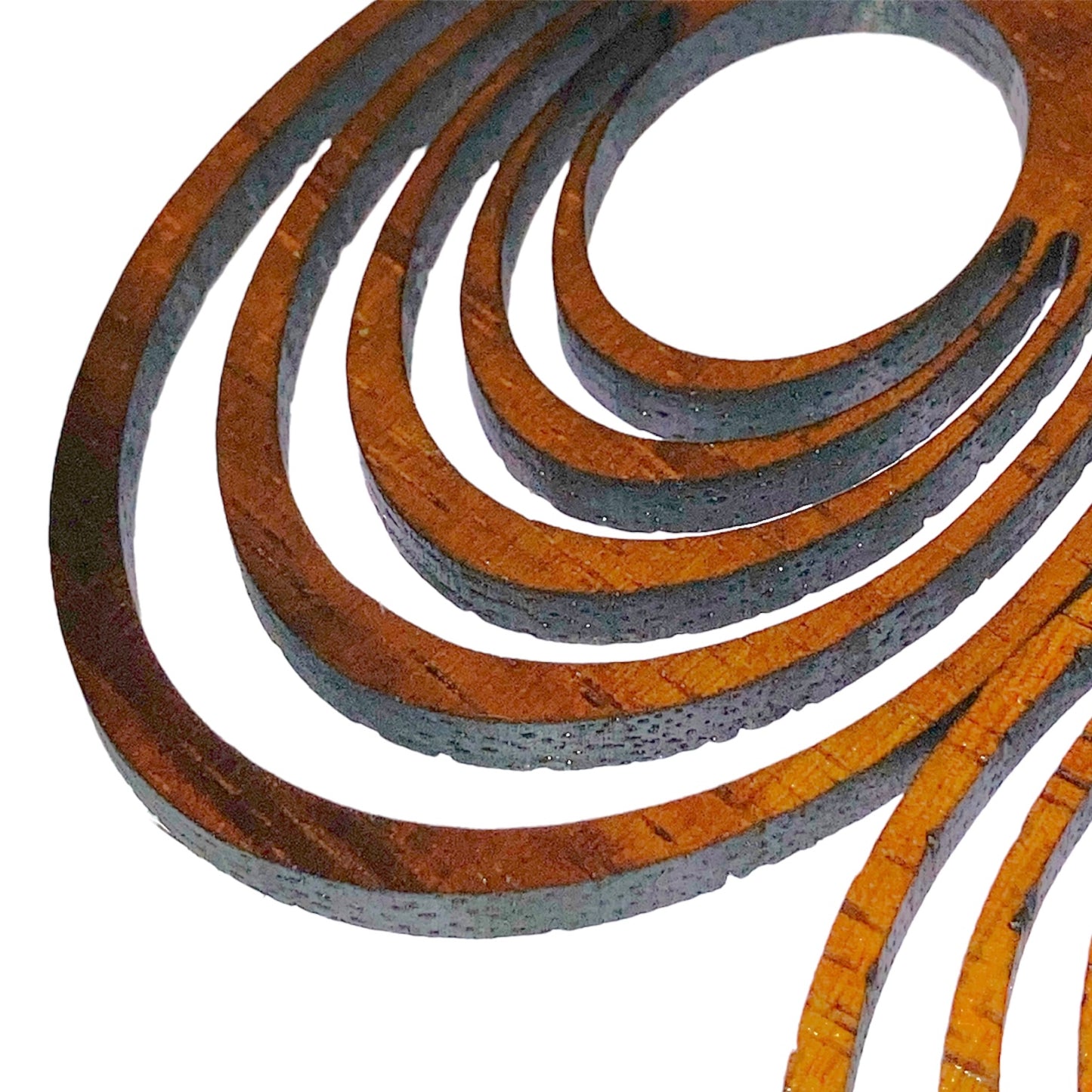 Koa Wood Oval Earrings