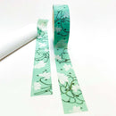 15mm x 10m Washi Tape - Mint Green Naupaka Flower