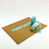 15mm x 10m Washi Tape - Mint Green Naupaka Flower